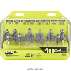 RYOBI 15 buc. set bit de router accesorii A68ND764