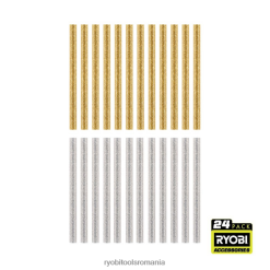 RYOBI 24 buc. lipici mini cu sclipici accesorii A68ND740