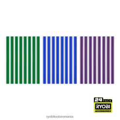 RYOBI 24 buc. mini bețișoare de lipici de culoare rece accesorii A68ND746