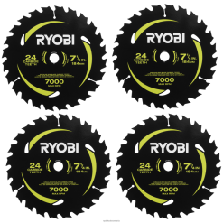 RYOBI 4 buc. Set de lame de ferăstrău circular 7-1/4 x 24t dinți din carbură accesorii A68ND723