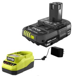RYOBI Baterie litiu 18v one+ 2ah și kit de pornire pentru încărcător baterii și încărcătoare A68ND683