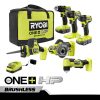 RYOBI Kit combinat 18v one+ hp compact fără perii cu 6 scule Unelte electrice A68ND860