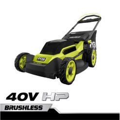 RYOBI Kit mașină de tuns iarba fără perii de 40 V HP cu 20 împingeri în aer liber A68ND238