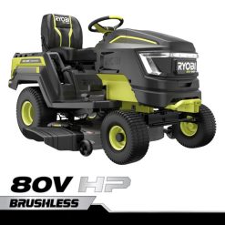 RYOBI Tractor de gazon electric fără perii de 80 V CP, fără perii, 46 baterii în aer liber A68ND219